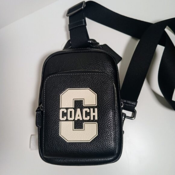Coach Racer Sling Pack With Varsity Motif CAJ39 - Picture 1 of 5